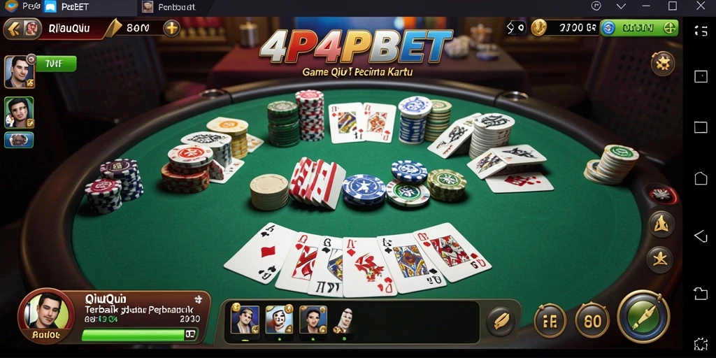 Screenshot 4P4BET memperlihatkan gameplay QiuQiu yang seru.