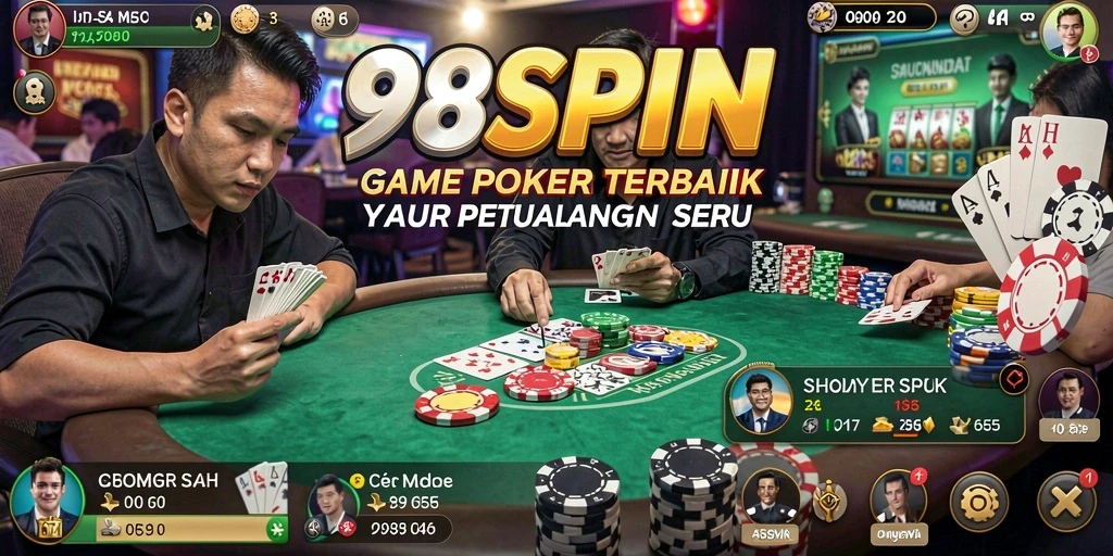 Tampilan gameplay Poker yang seru di 98SPIN.