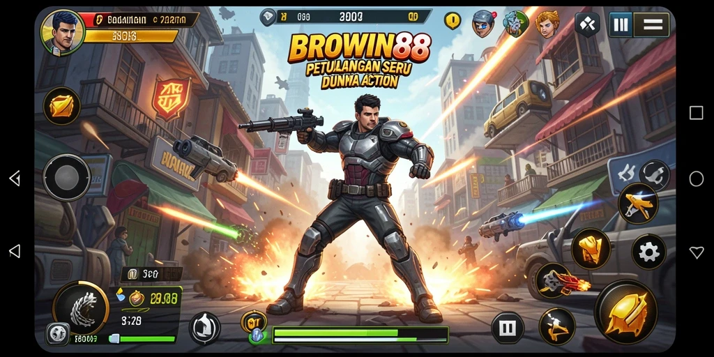 Tampilan aksi seru dalam BROWIN88 dengan grafis mengagumkan.