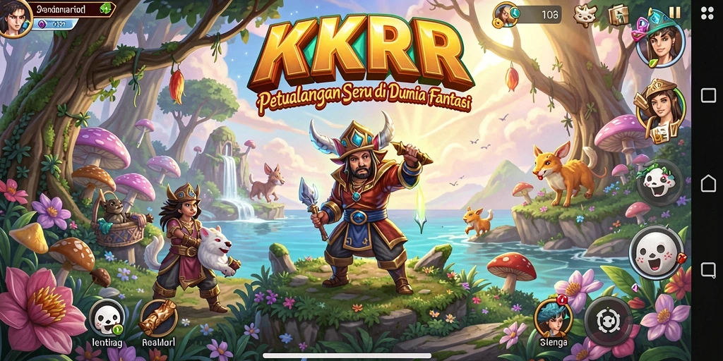 Menampilkan gameplay KKRP dengan aksi petualangan seru.