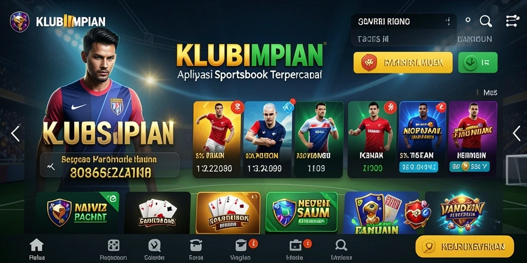 Tampilan menarik dari gameplay KLUBIMPIAN yang menghadirkan taruhan olahraga.