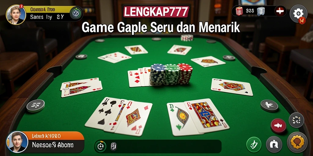 Tampilan gameplay Gaple yang mengasyikkan dan interaktif.