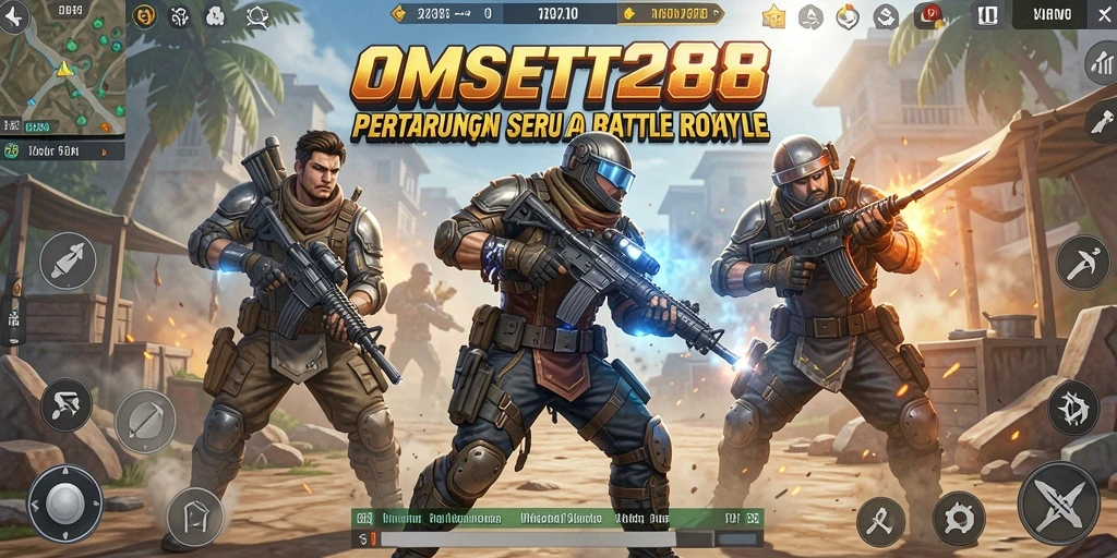 Gameplay seru dan strategis dalam OMSET288 Battle Royale.