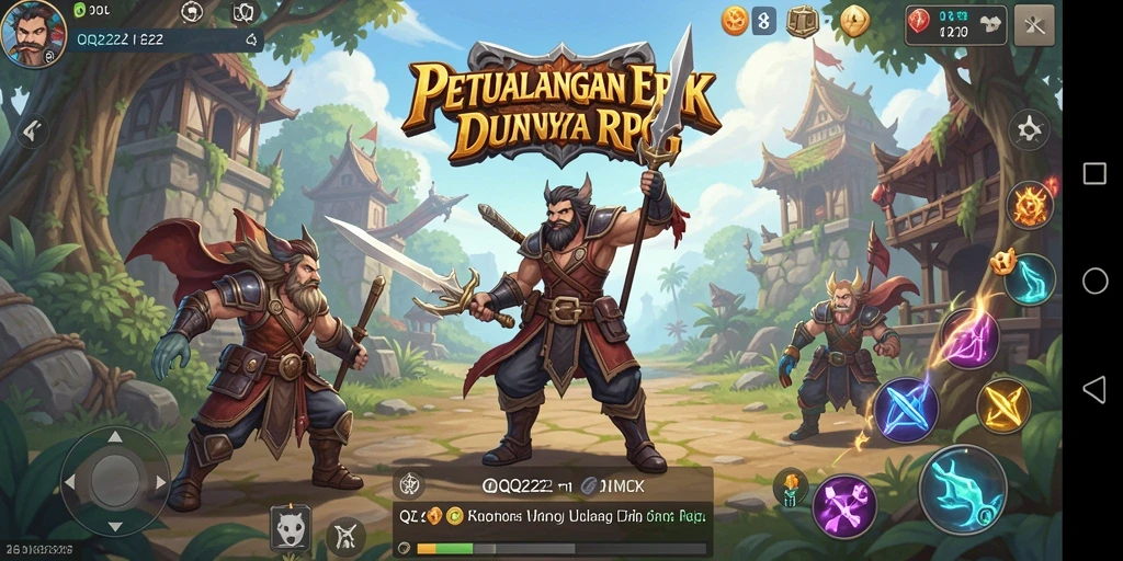 Screenshot gameplay QQ222 yang menampilkan aksi seru dalam petualangan RPG.