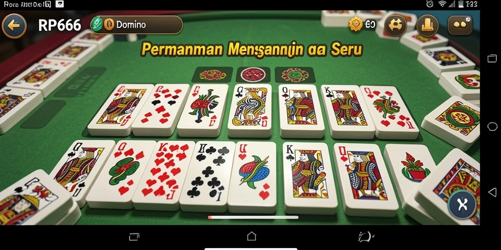 Tampilan gameplay seru dari permainan Domino di RP66.