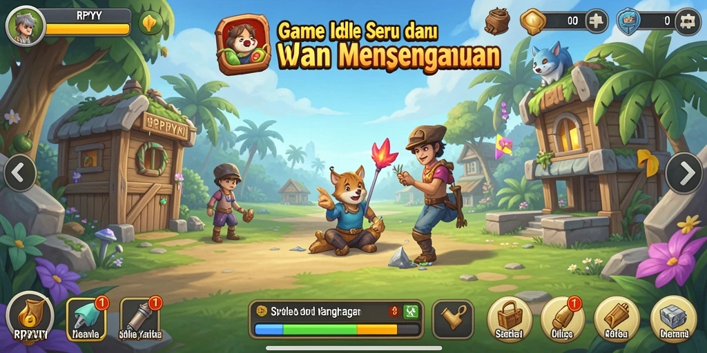 Tampilan gameplay RPYYY yang menawan dan penuh warna.